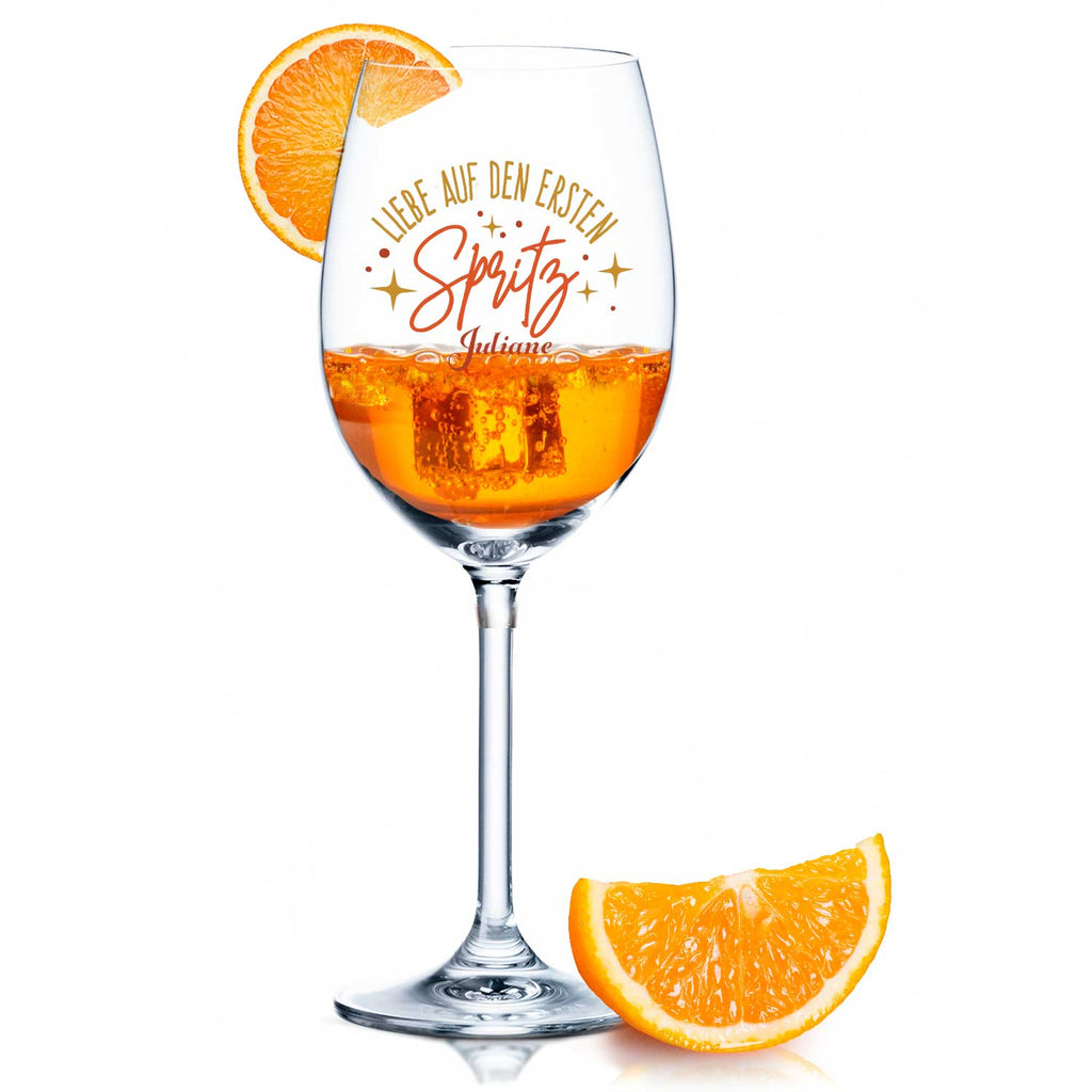 Leonardo Weinglas mit UV-Druck - "Liebe auf den ersten Spritz" mit Name