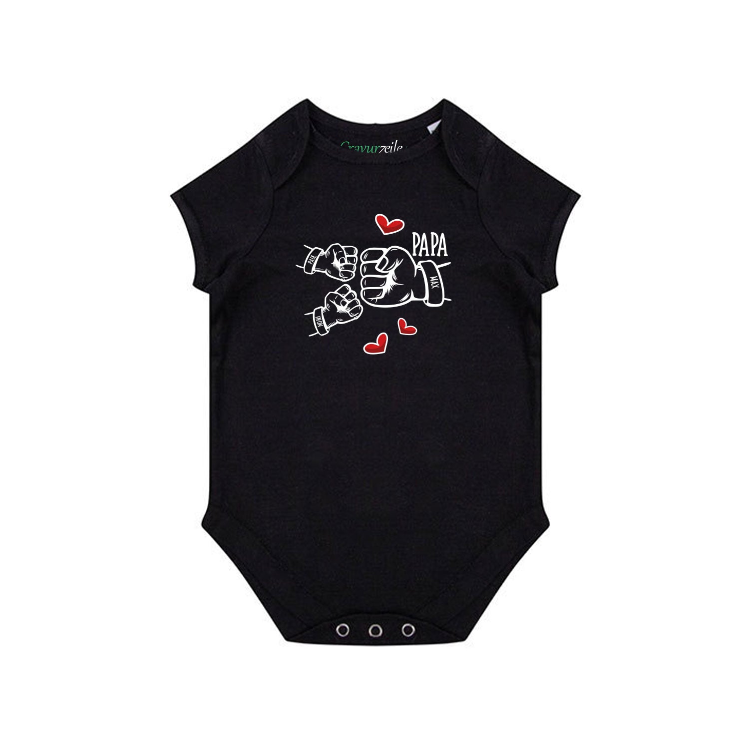 Personalisiertes T-Shirt Set für Vater & Kind - Papa Fist Bump