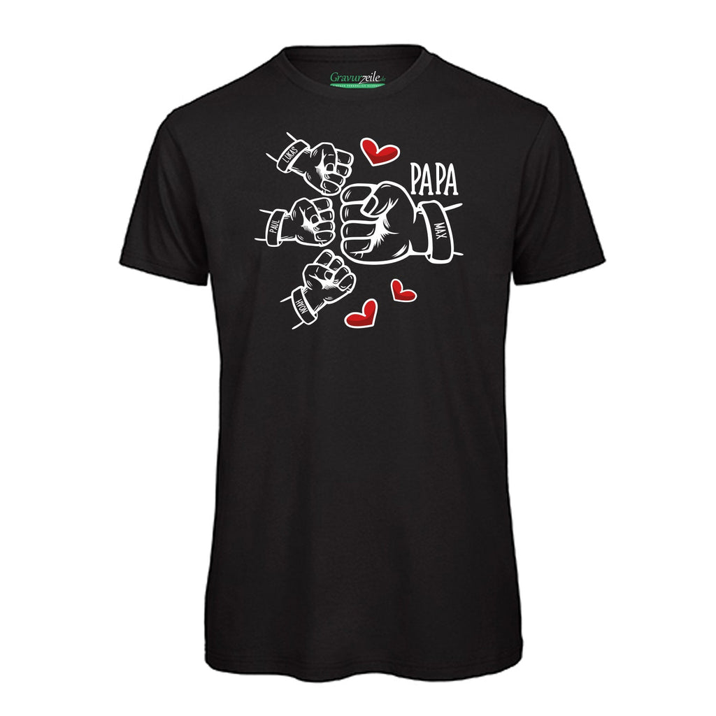 Personalisiertes T-Shirt Set für Vater & Kind - Papa Fist Bump