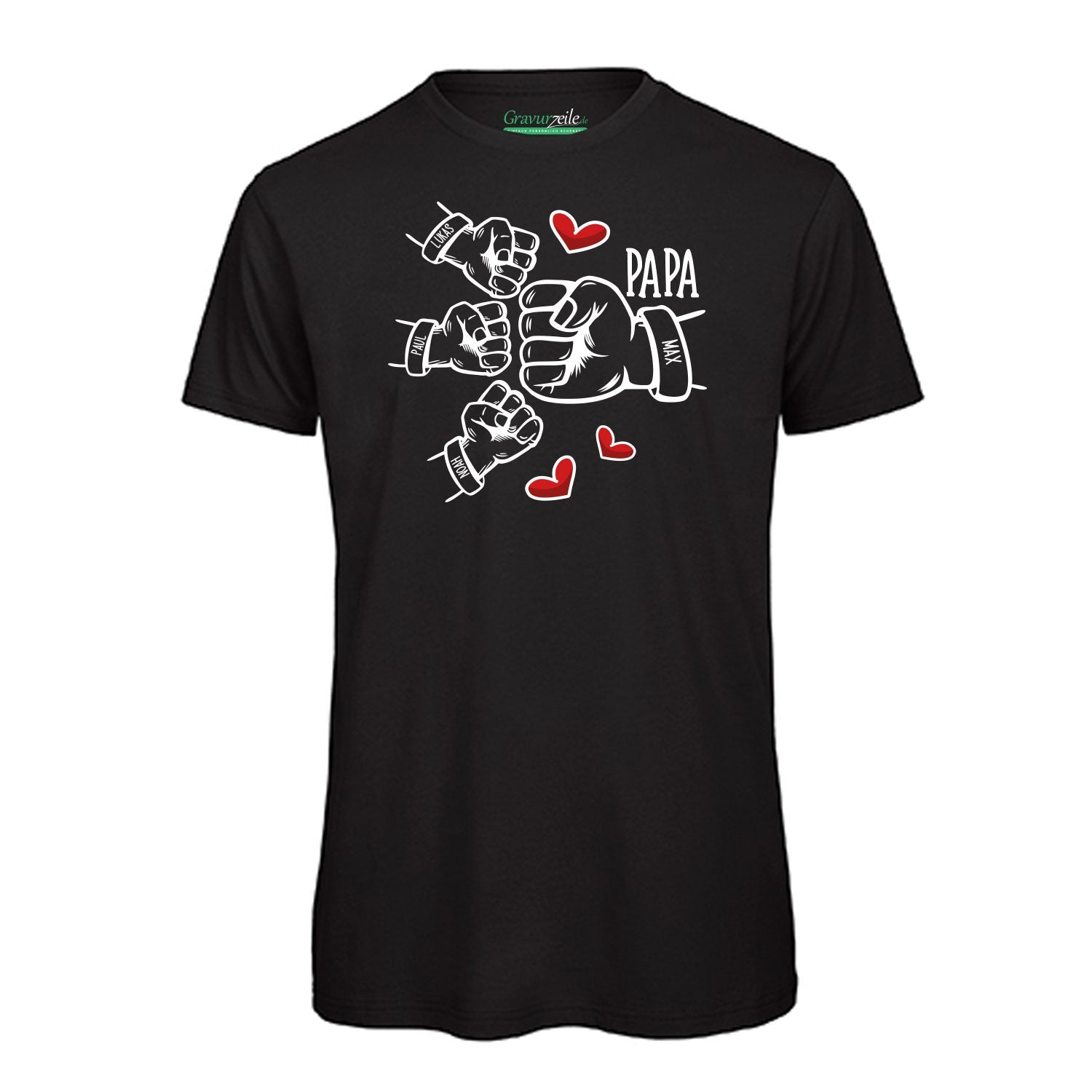 Personalisiertes T-Shirt Set für Vater & Kind - Papa Fist Bump