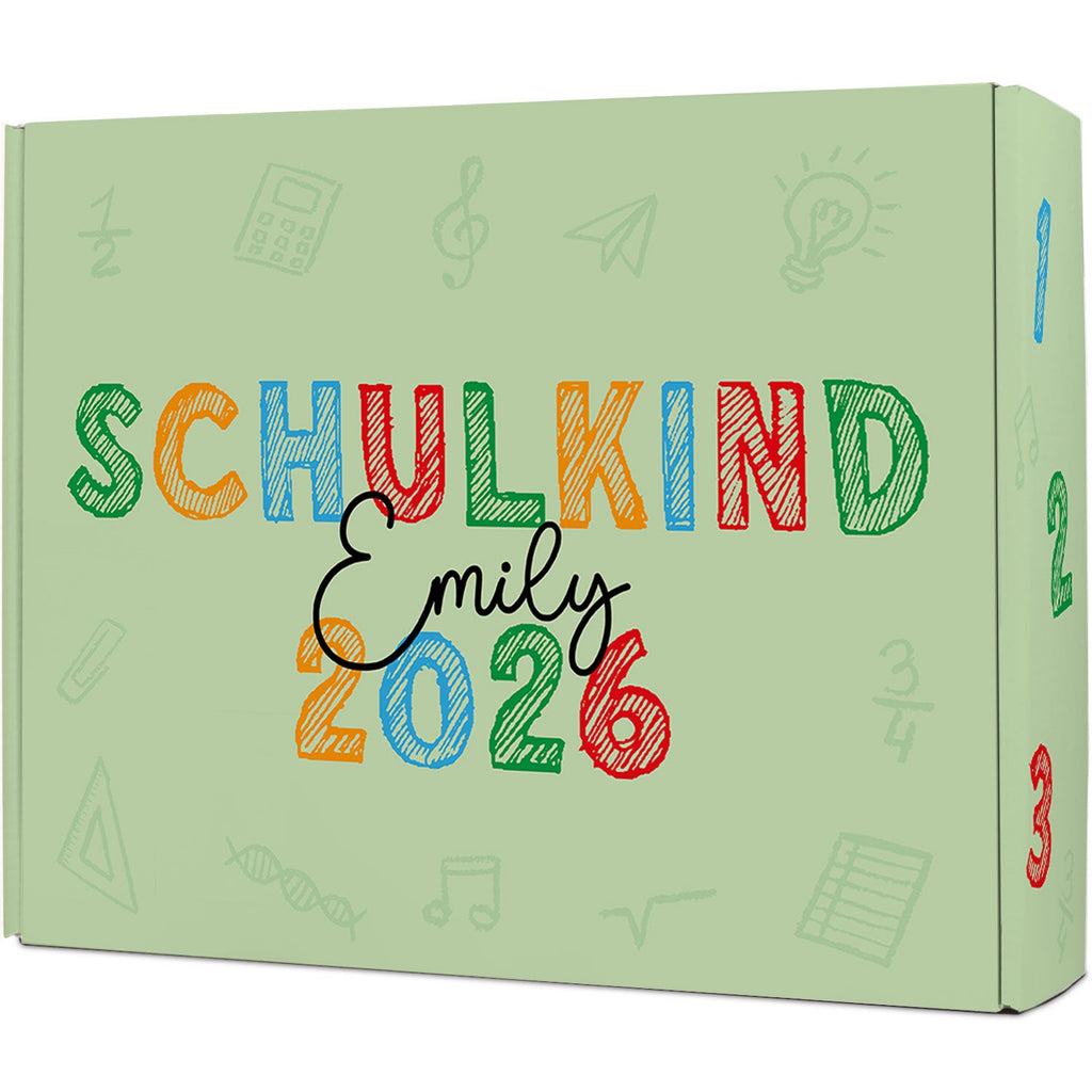 Personalisierte Geschenkbox - Schulkind Kreide - Einschulung
