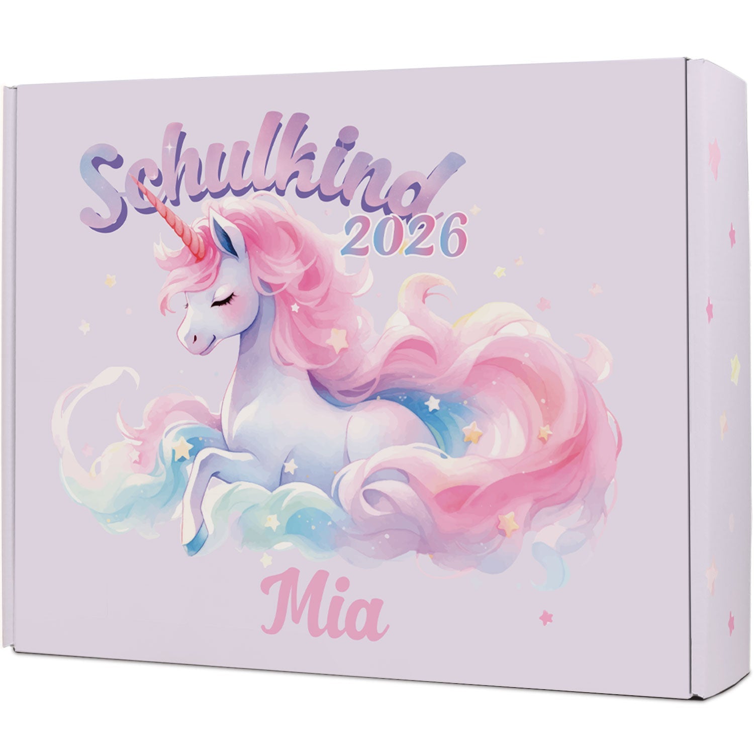 Personalisierte Geschenkbox - Schulkind Magisches Einhorn - Einschulung