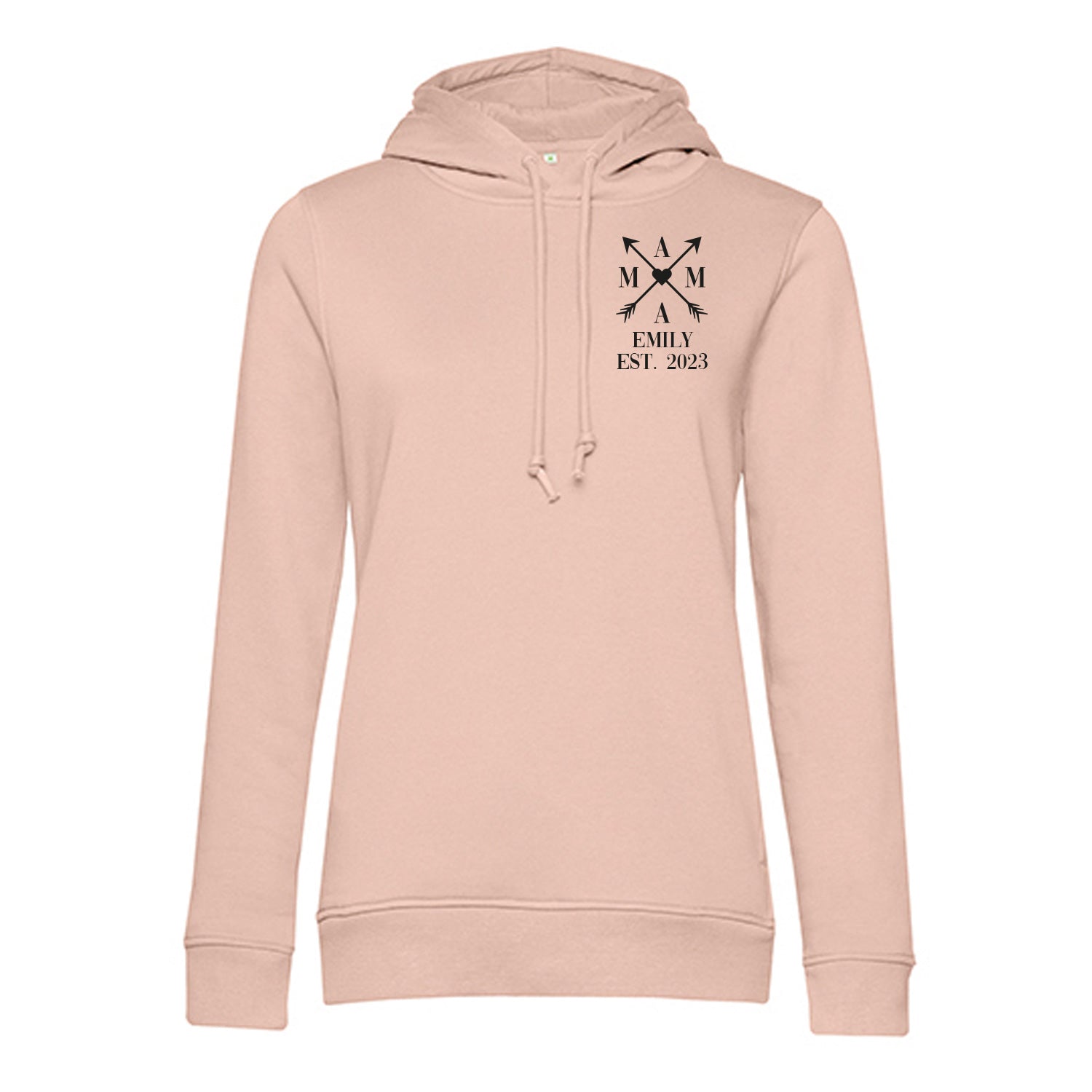 Personalisierter Hoodie für Frauen - MAMA EST. Kreuzpfeile