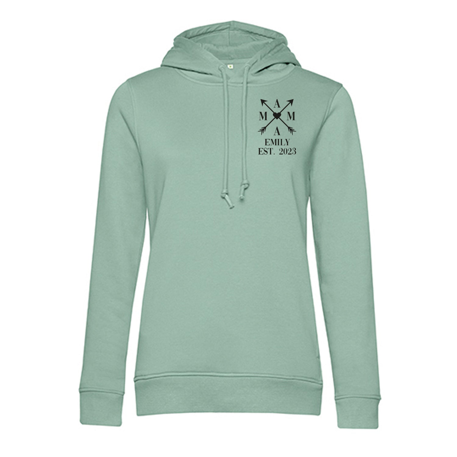 Personalisierter Hoodie für Frauen - MAMA EST. Kreuzpfeile