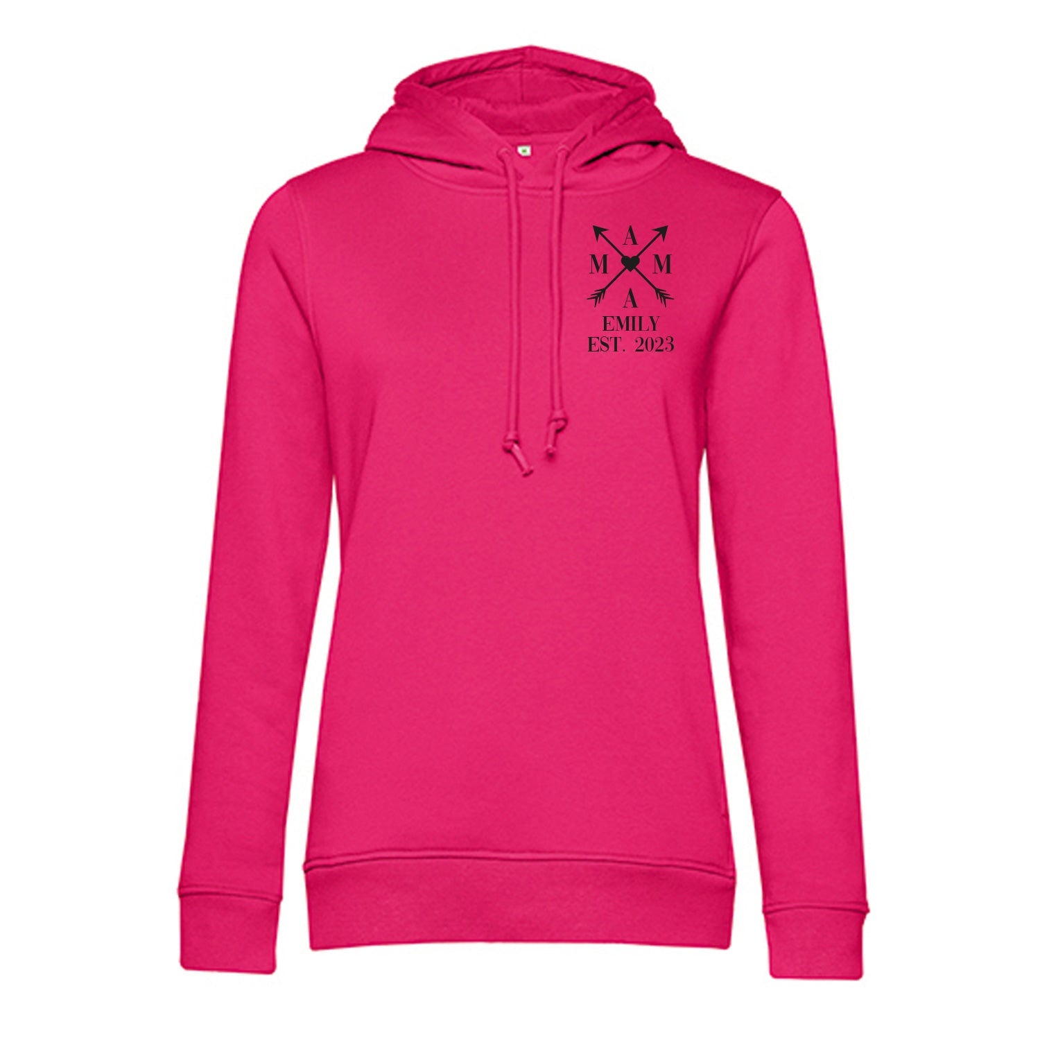 Personalisierter Hoodie für Frauen - MAMA EST. Kreuzpfeile