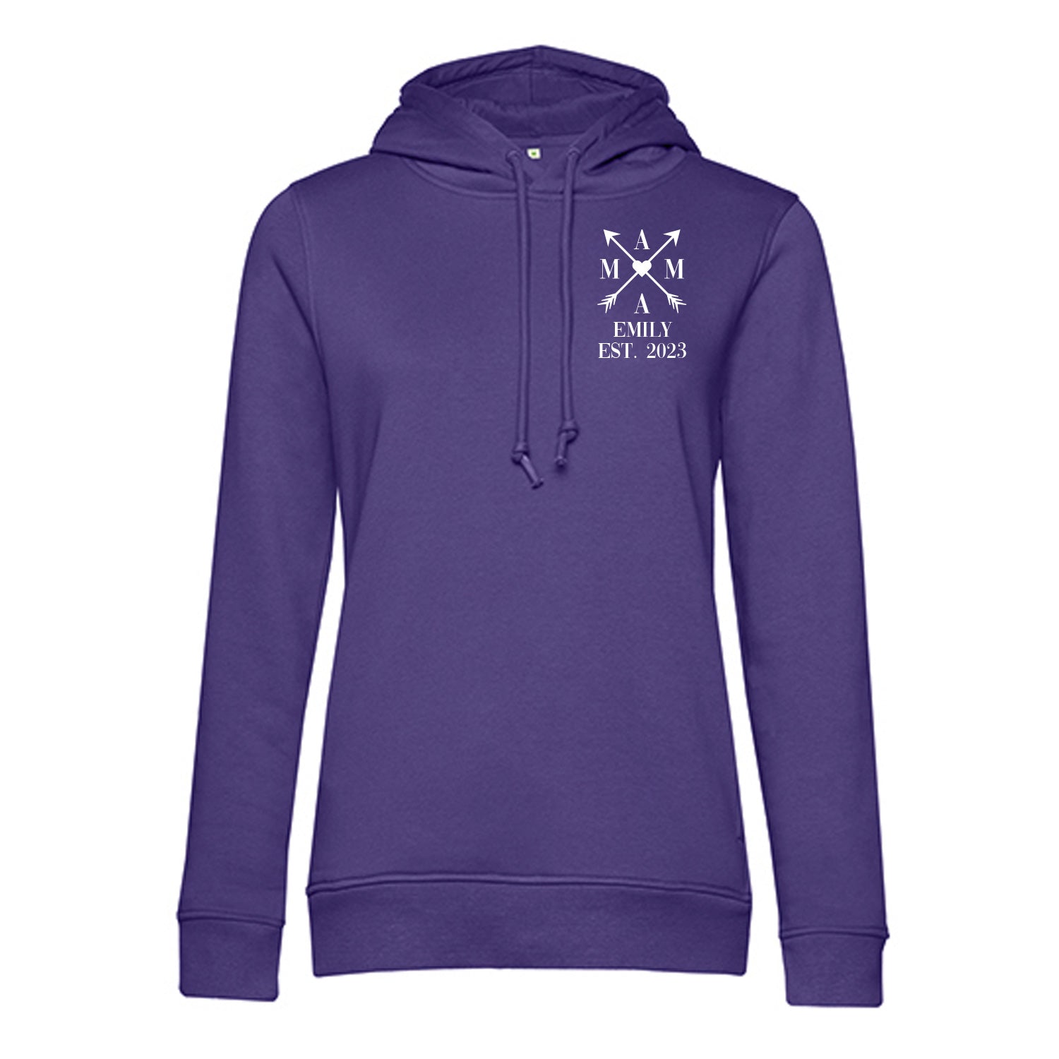 Personalisierter Hoodie für Frauen - MAMA EST. Kreuzpfeile