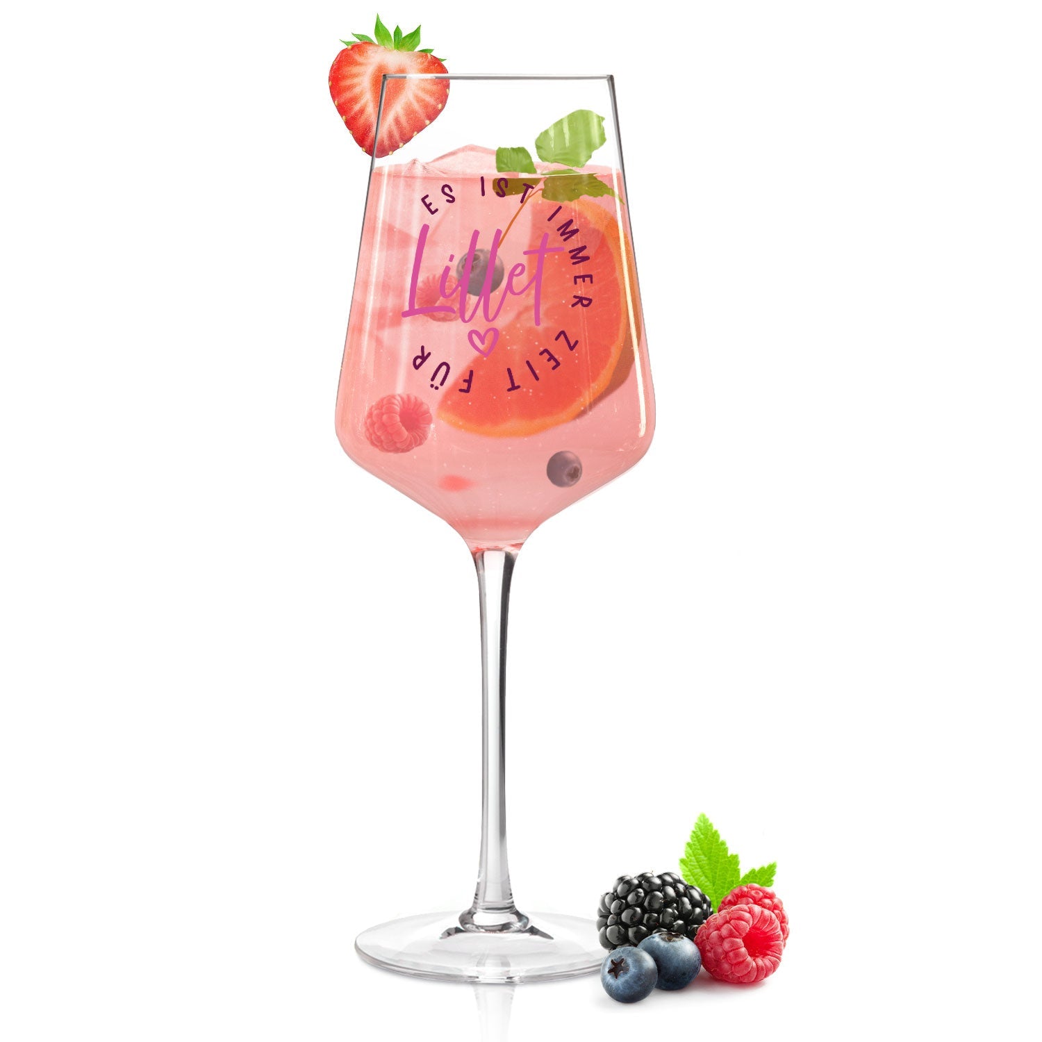 Leonardo Weinglas mit Gravur - "Zeit für Lillet"