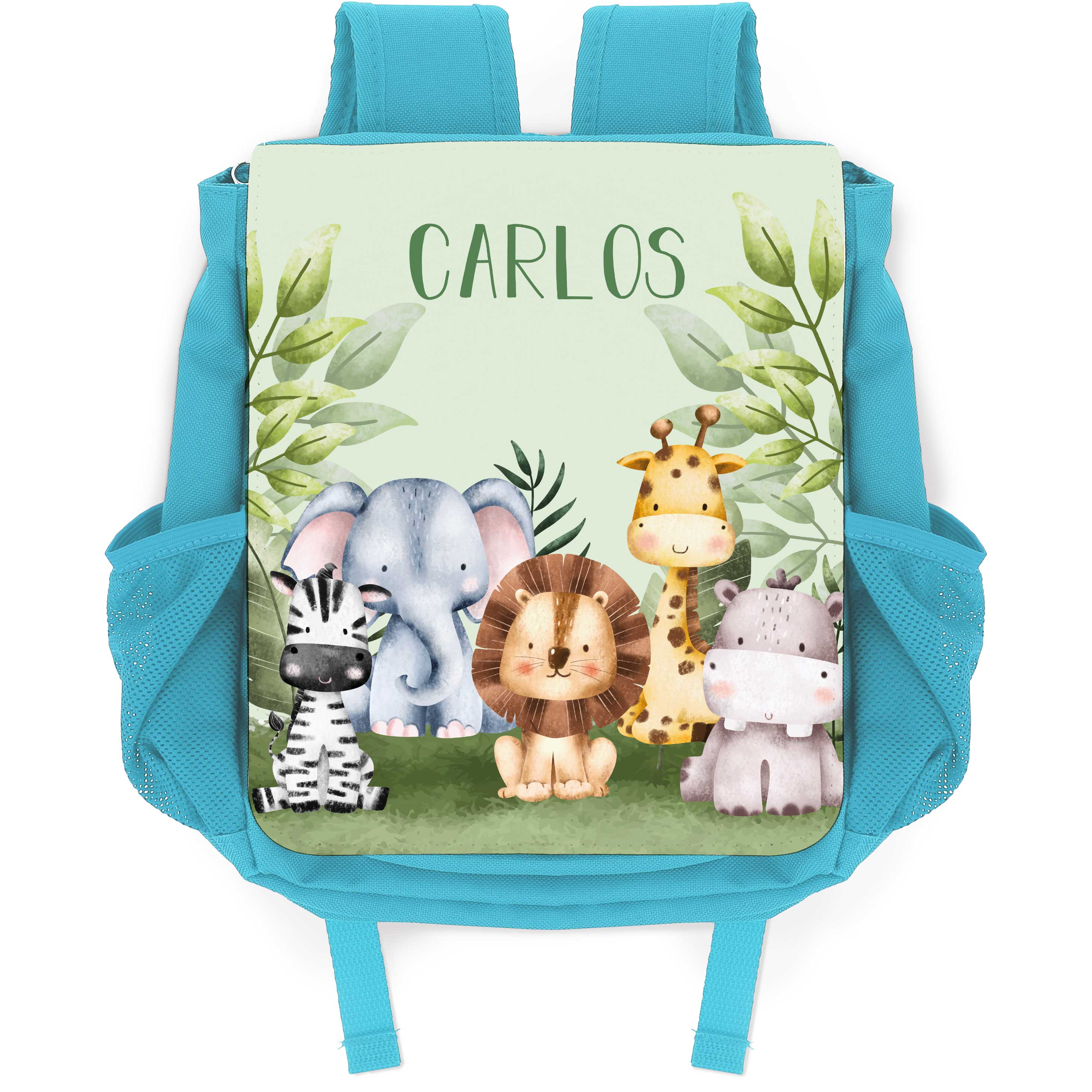 Bedruckter Rucksack für Kinder - Tiergruppe Safari