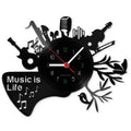 Wanduhr aus Vinyl Music is Life