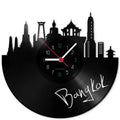 Wanduhr aus Vinyl Skyline Bangkok