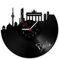 Wanduhr aus Vinyl Skyline Berlin