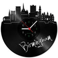 Wanduhr aus Vinyl Skyline Birmingham