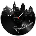 Wanduhr aus Vinyl Skyline Buxtehude