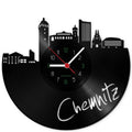 Wanduhr aus Vinyl Skyline Chemnitz