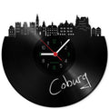 Wanduhr aus Vinyl Skyline Coburg