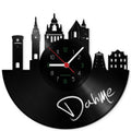 Wanduhr aus Vinyl Skyline Dahme/Mark