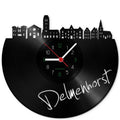 Wanduhr aus Vinyl Skyline Delmenhorst