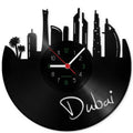 Wanduhr aus Vinyl Skyline Dubai