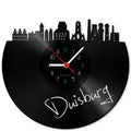 Wanduhr aus Vinyl Skyline Duisburg