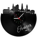 Wanduhr aus Vinyl Skyline Erlangen