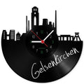 Wanduhr aus Vinyl Skyline Gelsenkirchen