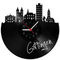 Wanduhr aus Vinyl Skyline Göttingen