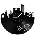 Wanduhr aus Vinyl Skyline Hagen