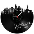 Wanduhr aus Vinyl Skyline Hattingen
