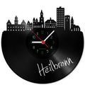 Wanduhr aus Vinyl Skyline Heilbronn