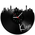 Wanduhr aus Vinyl Skyline Kleve