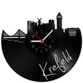 Wanduhr aus Vinyl Skyline Krefeld