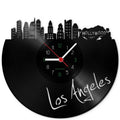 Wanduhr aus Vinyl Skyline Los Angeles