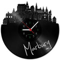 Wanduhr aus Vinyl Skyline Marburg