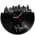 Wanduhr aus Vinyl Skyline Moers