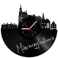 Wanduhr aus Vinyl Skyline Mönchengladbach