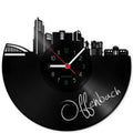 Wanduhr aus Vinyl Skyline Offenbach