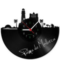 Wanduhr aus Vinyl Skyline Palma de Mallorca