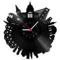 Wanduhr aus Vinyl Skyline San Fransisco 2017