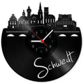 Wanduhr aus Vinyl Skyline Schwedt