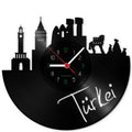 Wanduhr aus Vinyl Skyline Türkei