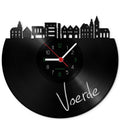 Wanduhr aus Vinyl Skyline Voerde