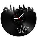 Wanduhr aus Vinyl Skyline Witten