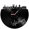 Wanduhr aus Vinyl Skyline Würzburg