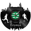 Fussball Wanduhr aus Vinyl Vereinsliebe Bremen