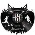 Fussball Wanduhr aus Vinyl Vereinsliebe Juventus