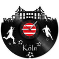 Fussball Wanduhr aus Vinyl Vereinsliebe Köln