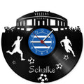 Fussball Wanduhr aus Vinyl Vereinsliebe Schalke