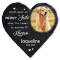 Bedrucktes Schieferherz - Tierfoto - Personalisiertes Geschenk