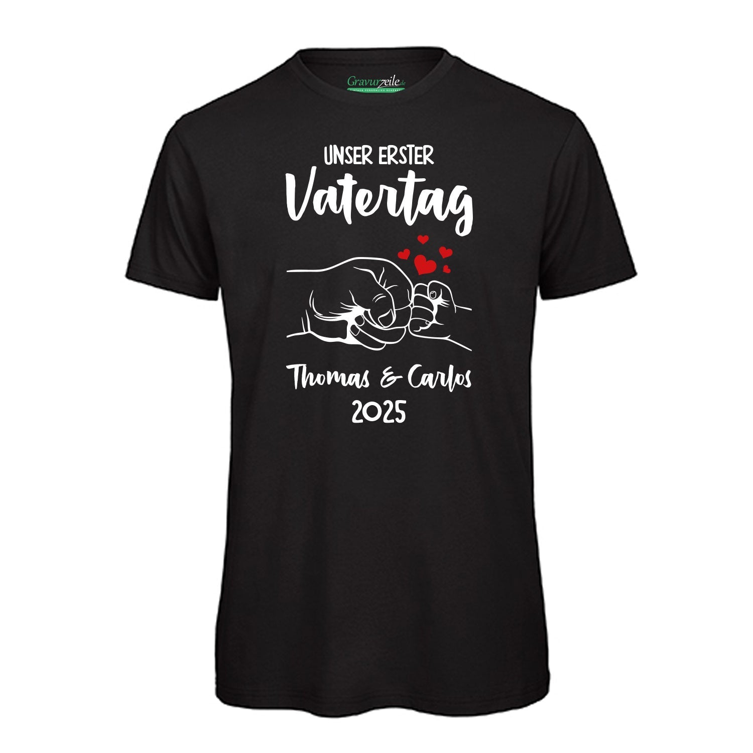 Bedrucktes T-Shirt für Herren - Unser erster Vatertag