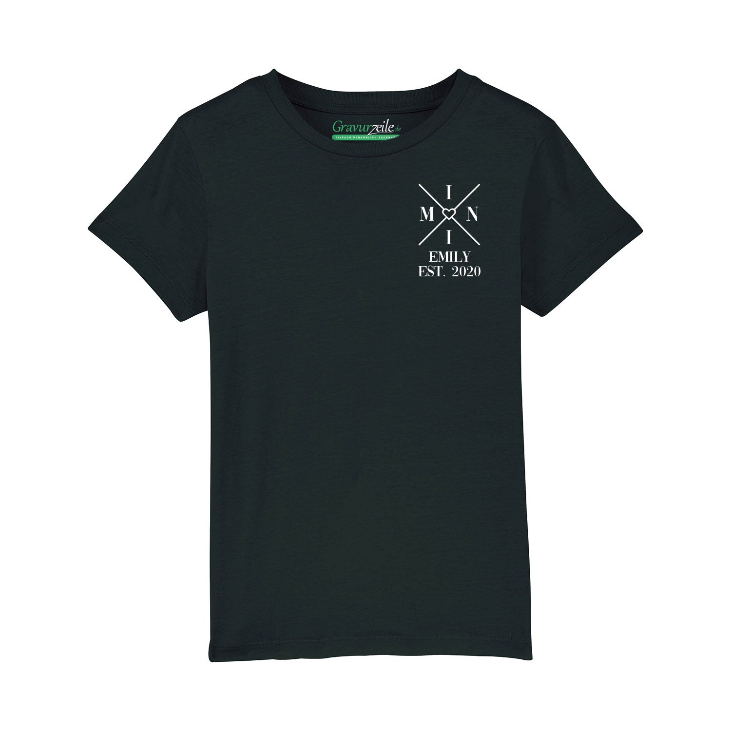 Personalisiertes T-Shirt Set für die Familie - Kreuz Herz